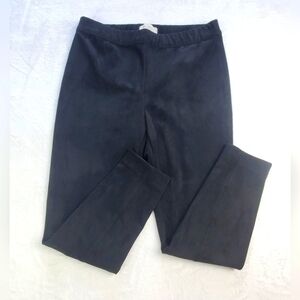 Talbots Petite Luxe Dream Faux‎ Suede Pant in black Moto Size 8 Petite